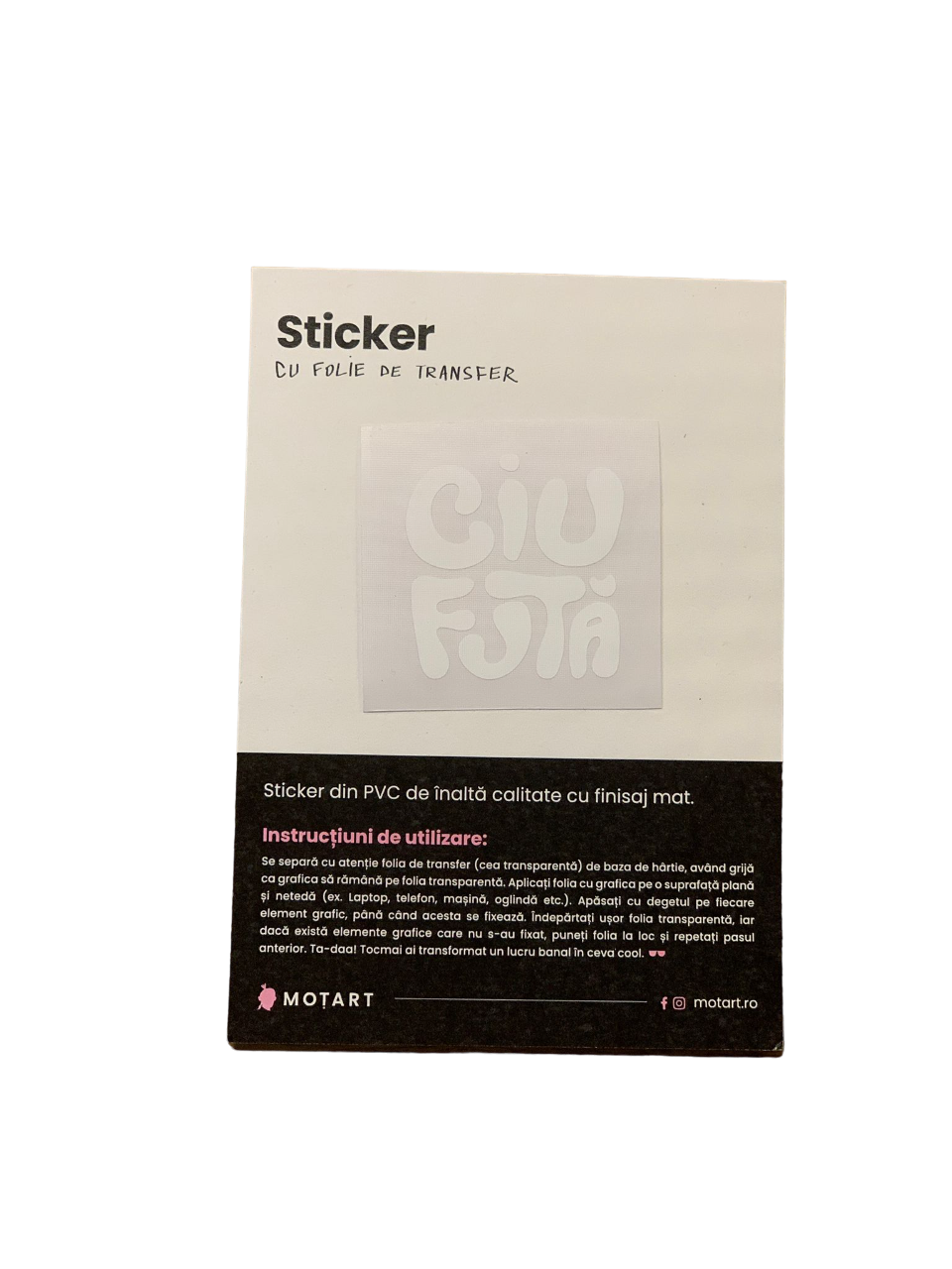 Sticker cu folie de transfer - Ciufut/Ciufută