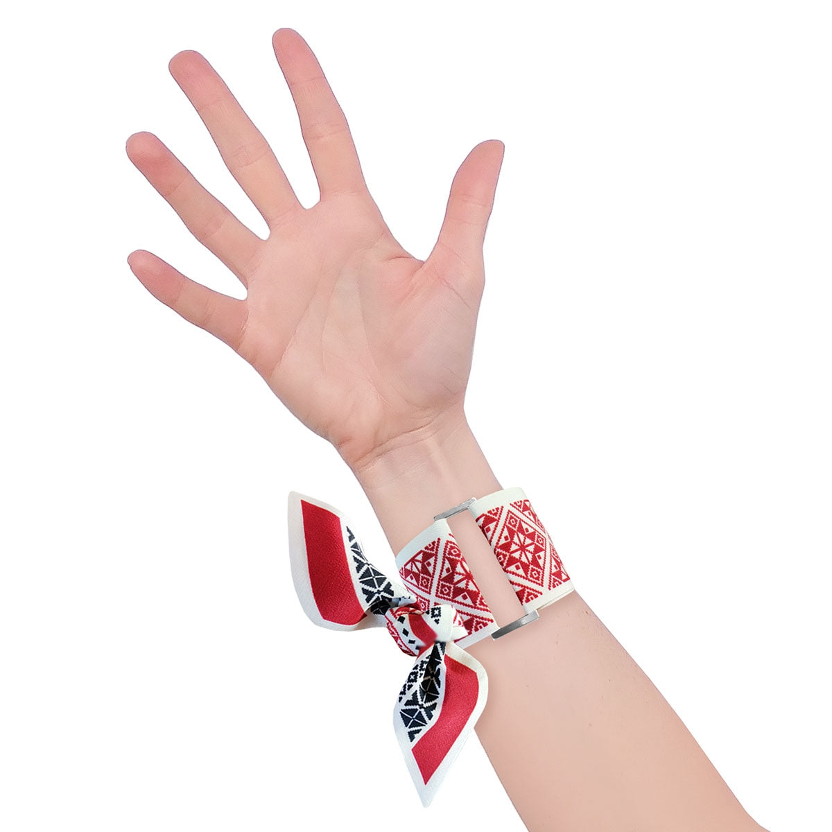 Red Stars Silk Bracelet