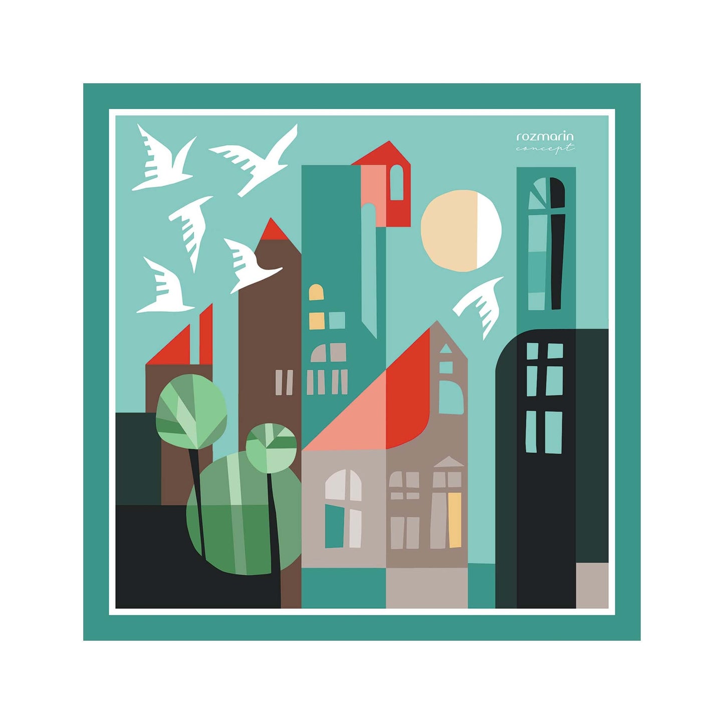"Urban" Scarf 65x65cm + box