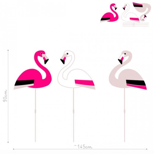 Autocolant Flamingo roz