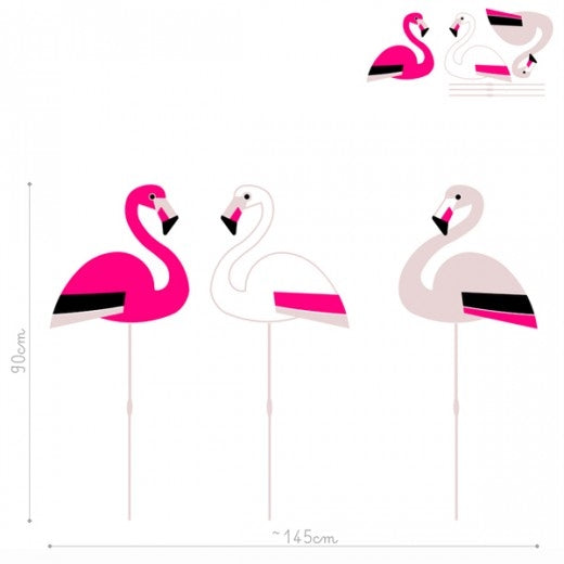 Autocolant  Flamingo roz