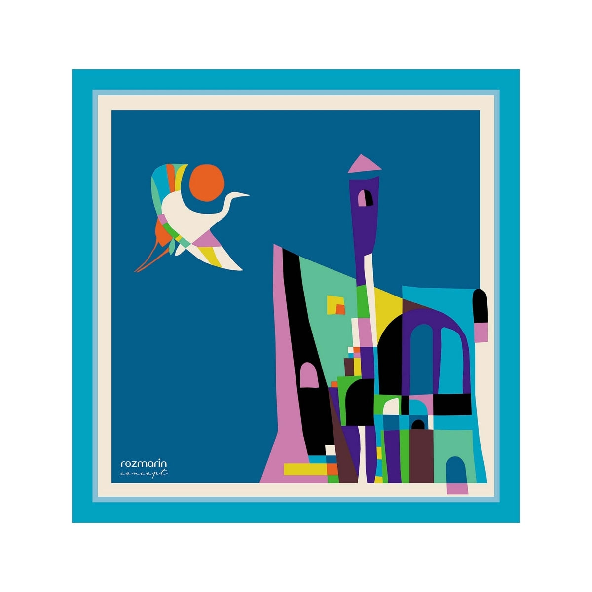 Eșarfă "Basma de Basm" 65x65cm + cutie