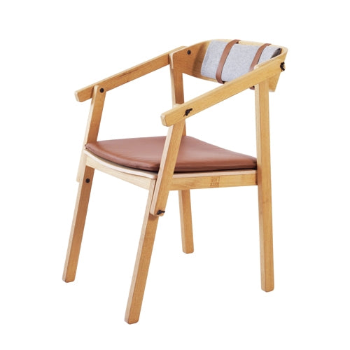 Scaun Atelier - stejar, tapiţerie piele