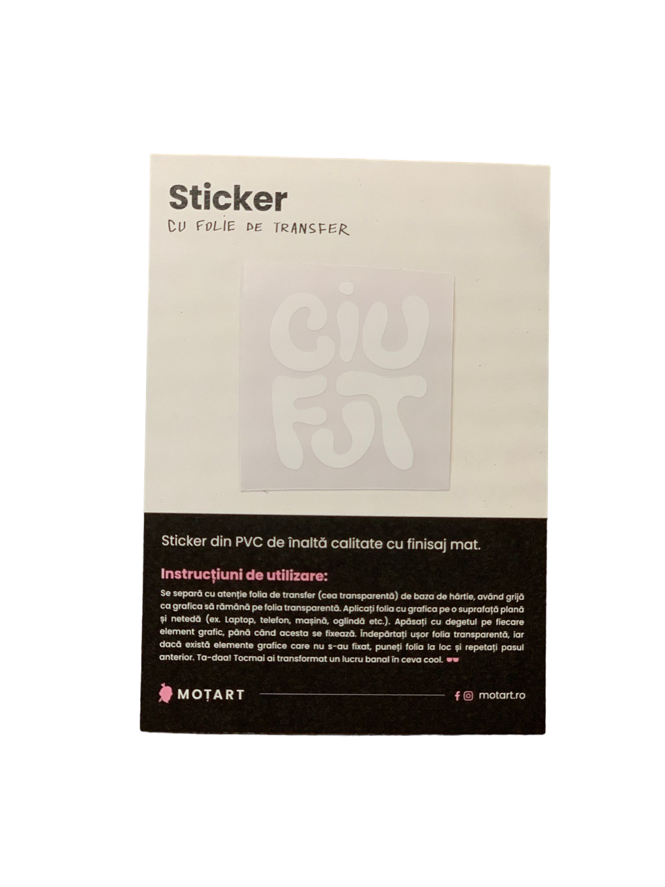 Sticker cu folie de transfer - Ciufut/Ciufută