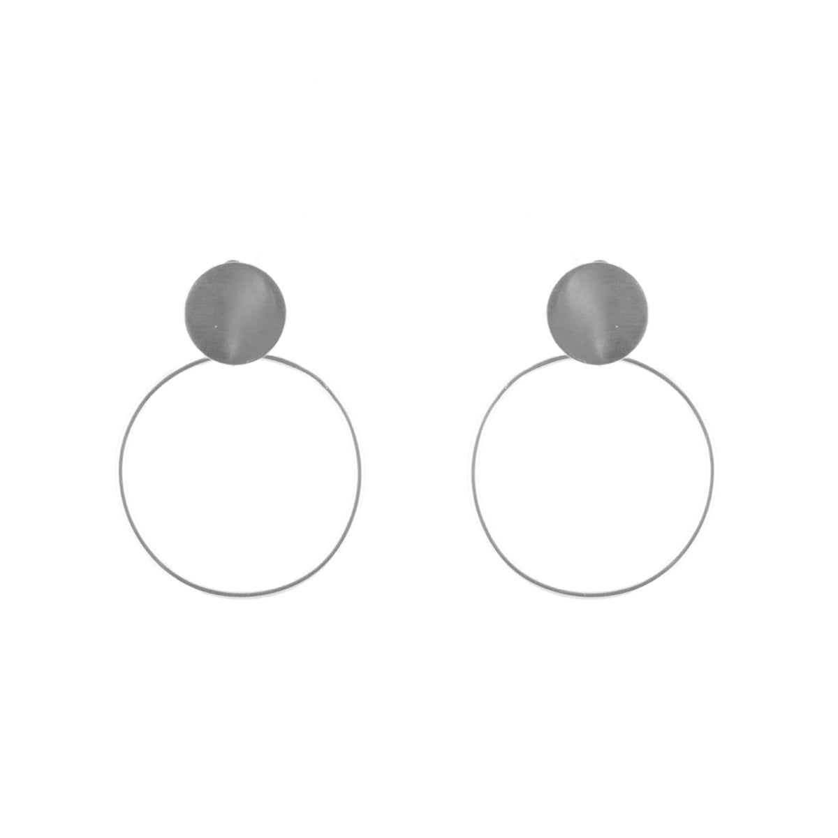 Plattitude Double Circle Earrings